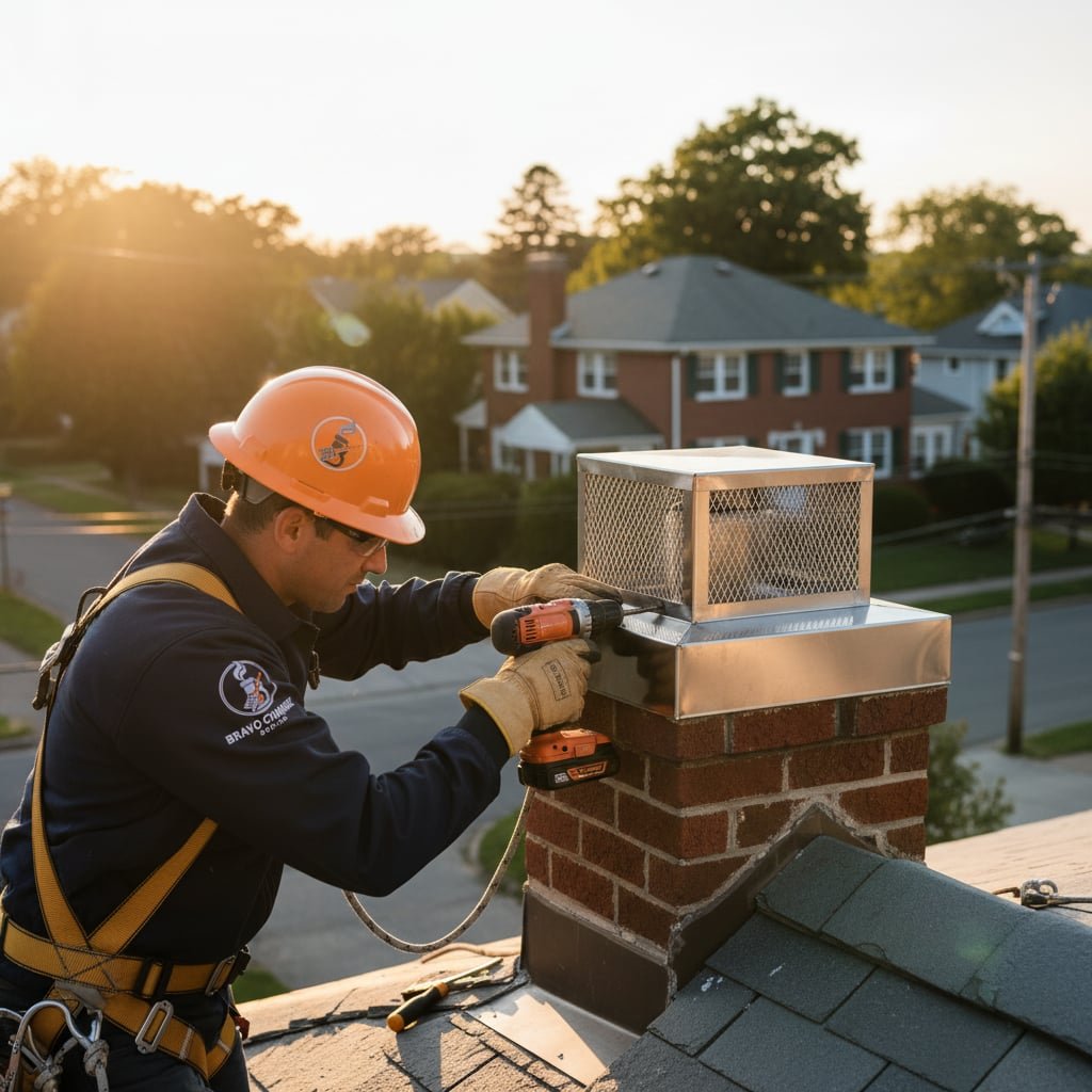 Boston Chimney Cap Installation